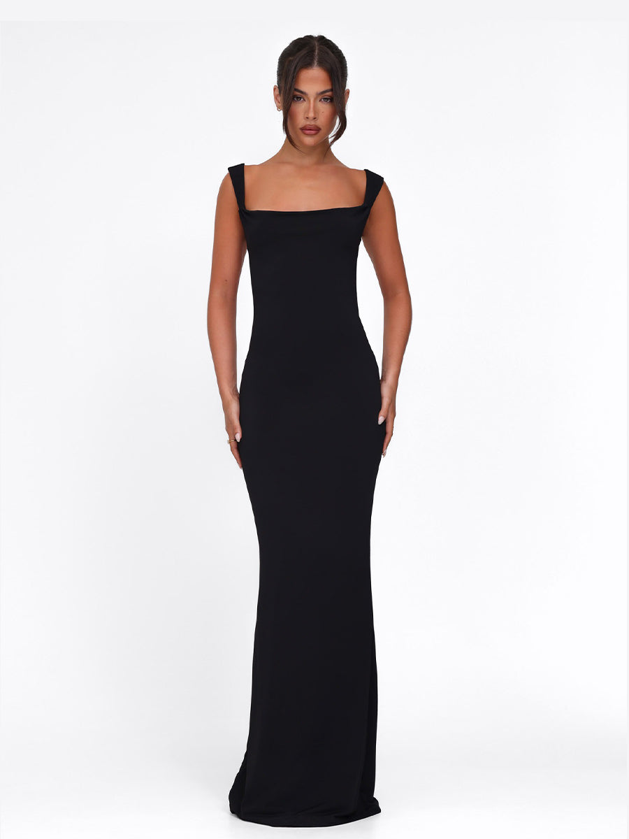 Alma Backless Bow Maxi Dress