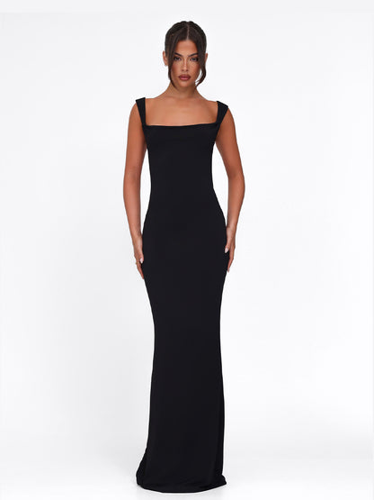 Alma Backless Bow Maxi Dress