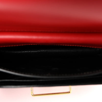 City Calfskin Saffiano Cahier Bag Fuoco Black