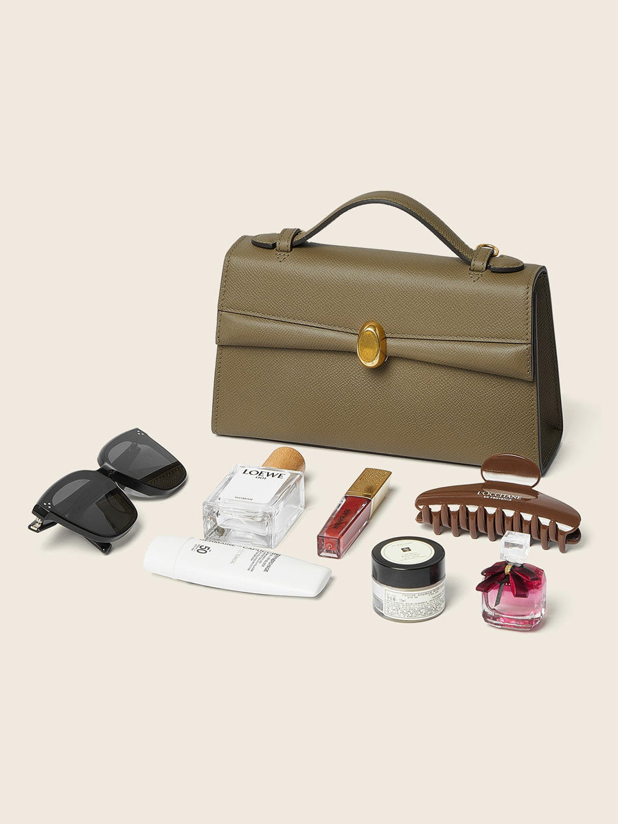 Julien Elephant Gray Bag In Leather