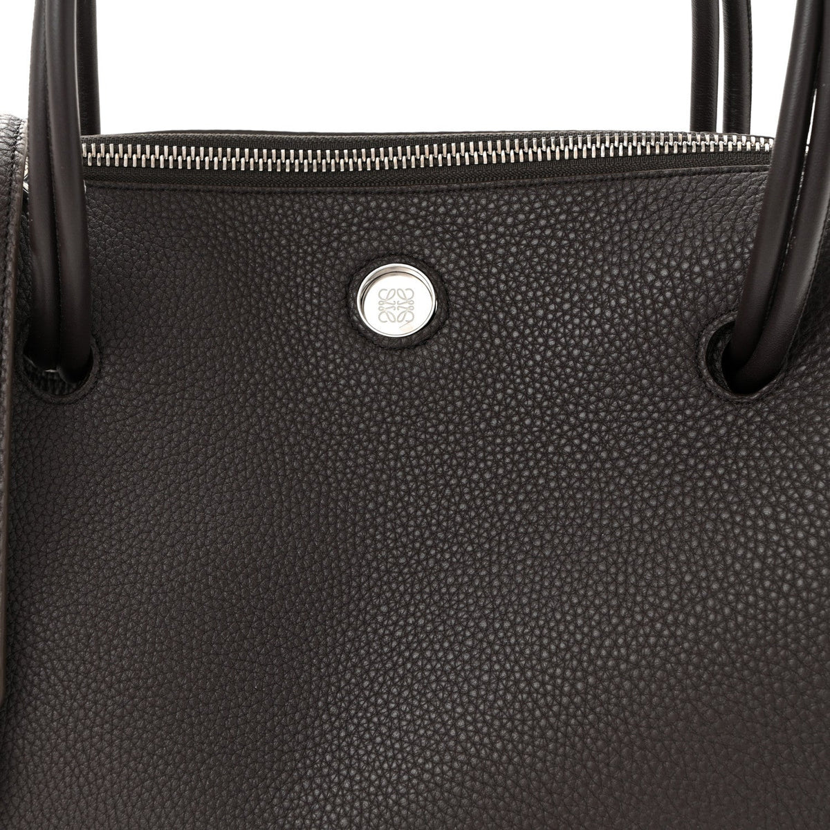 Grained Calfskin Medium Madrid Bag  Dark Ebony