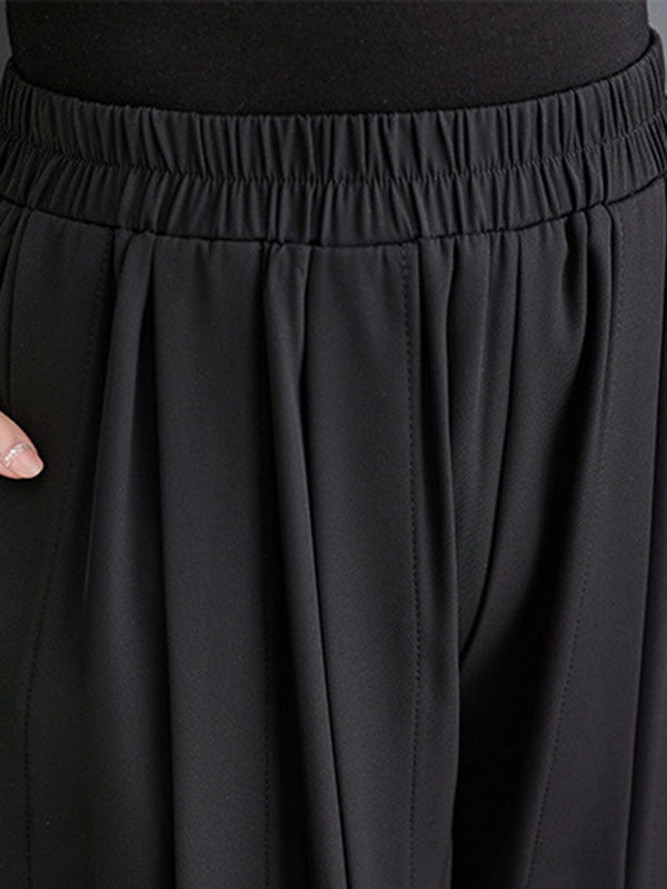 Loose Ninth Pants Pleated Casual Pants Bottoms