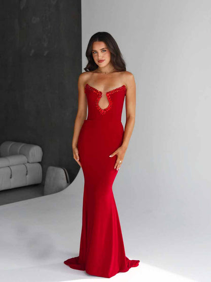 Bellatrix Diamond Strapless Maxi Dress