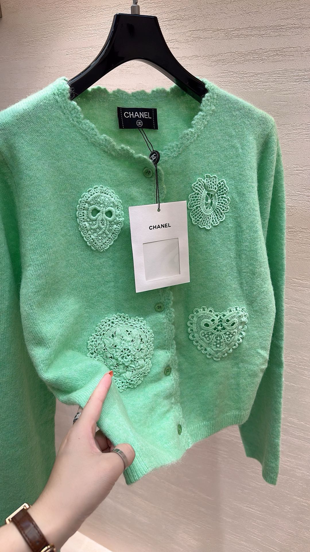 CHANEL MINT GREEN KNIT TOP