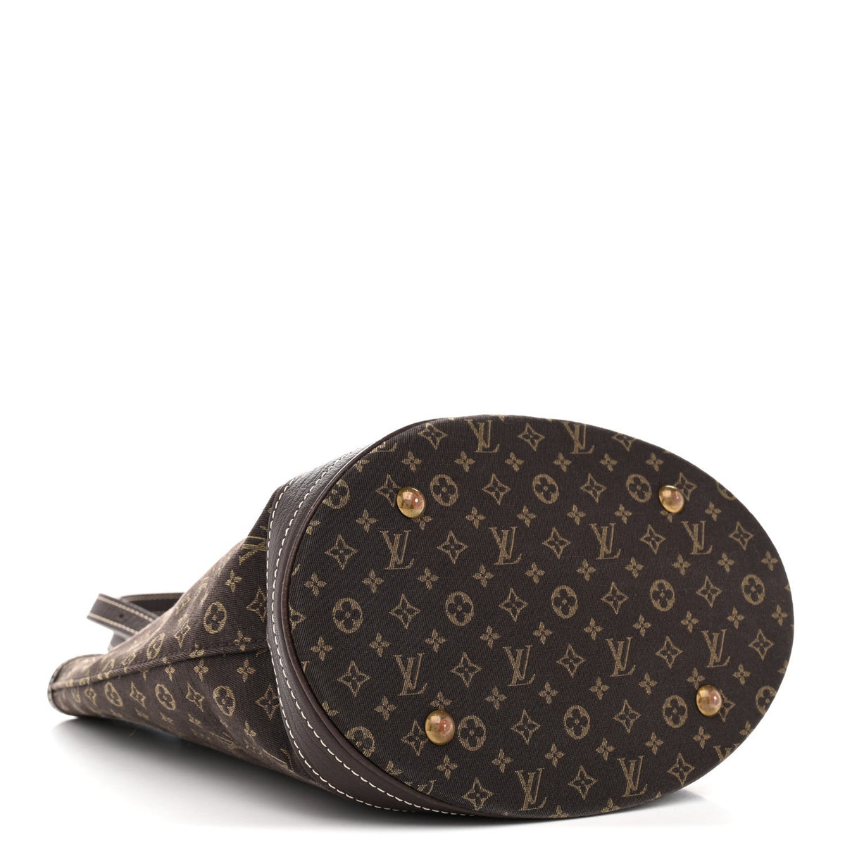 Mini Lin Monogram Bucket Bag Ebene