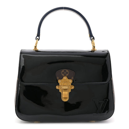 Patent Calfskin Monogram Cherrywood PM Black