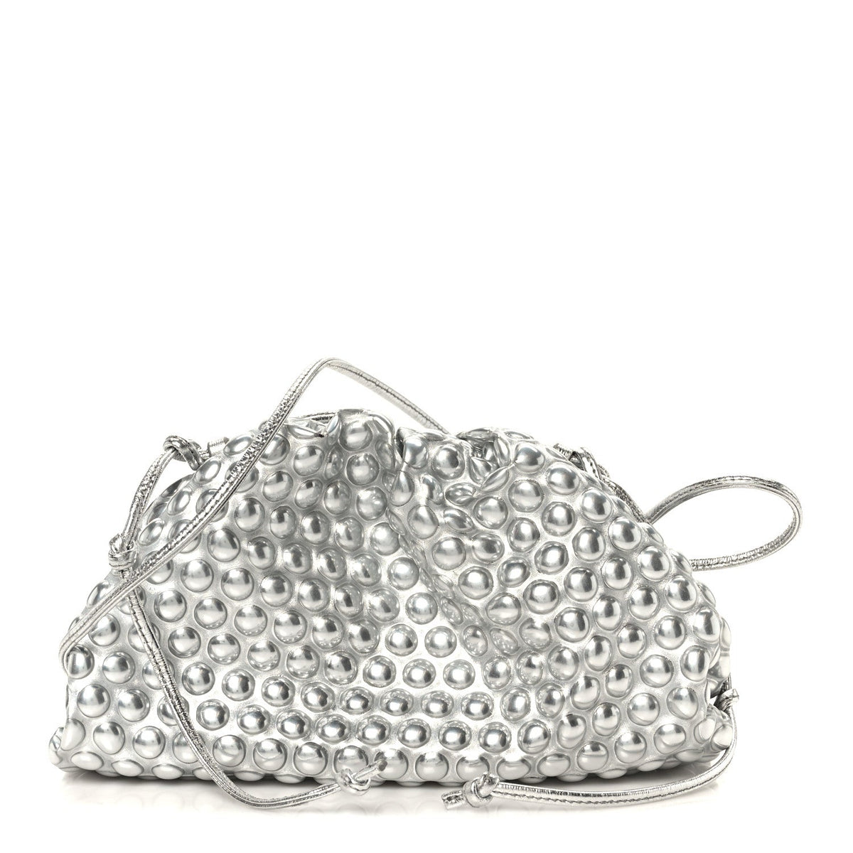 Metallic Fabric Bubble Wrap The Mini Pouch Silver