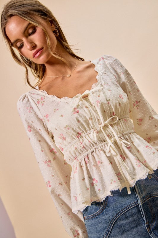 Bloom Lace Peplum Top
