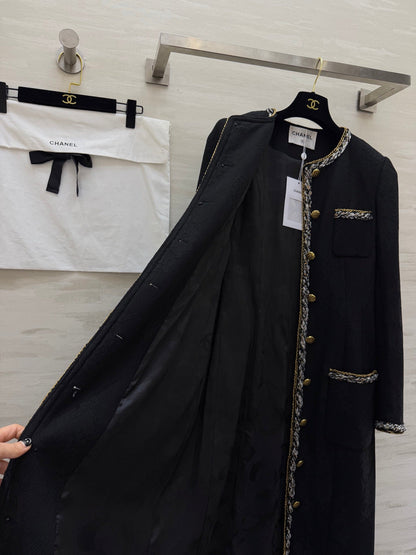 CC Long Coat Black Woven 344727