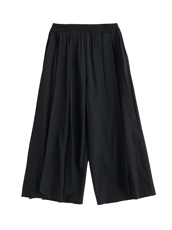 Loose Ninth Pants Pleated Casual Pants Bottoms