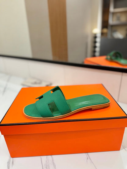 HM Oran Sandal Green Goatskin 294862