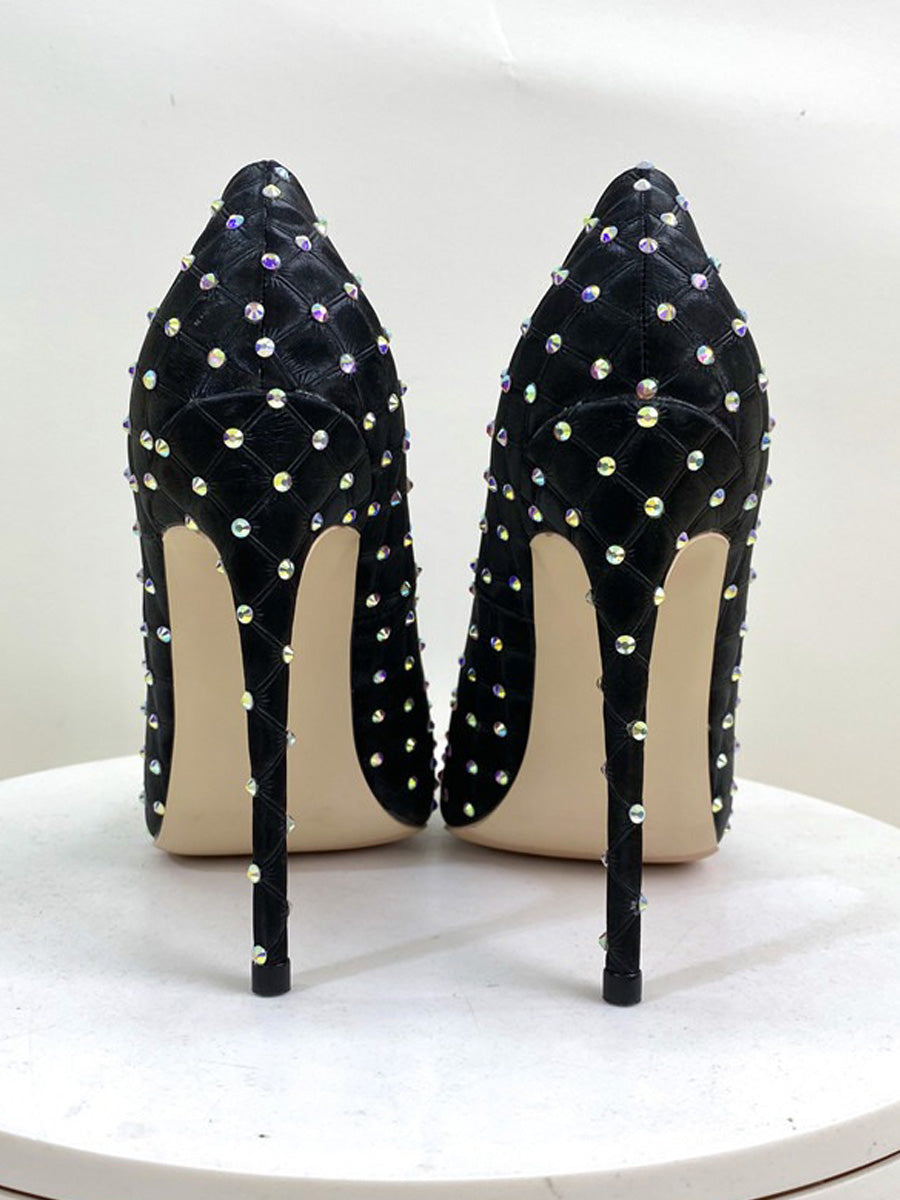 Cecelia Diamond-Studded High Heels