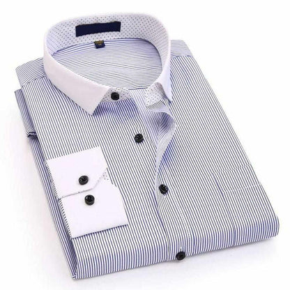 Sky Madrid Executive Striped Button-Up Shirt