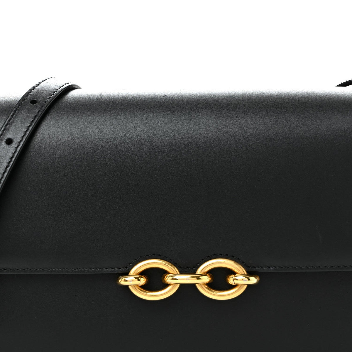 Smooth Calfskin Le Maillon Satchel Black