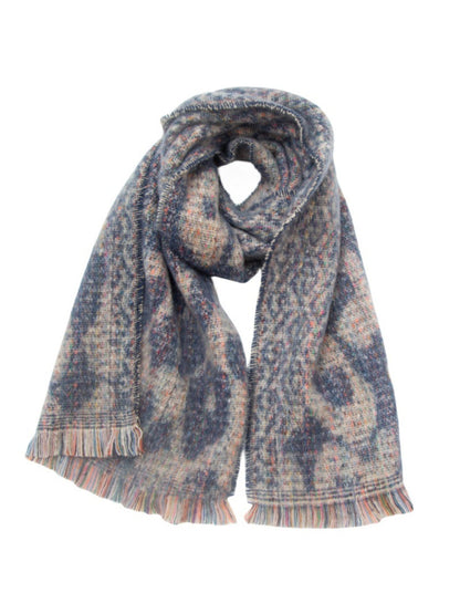 Scarvii - Jacquard Leopard Printed Scarf with Short Tassels