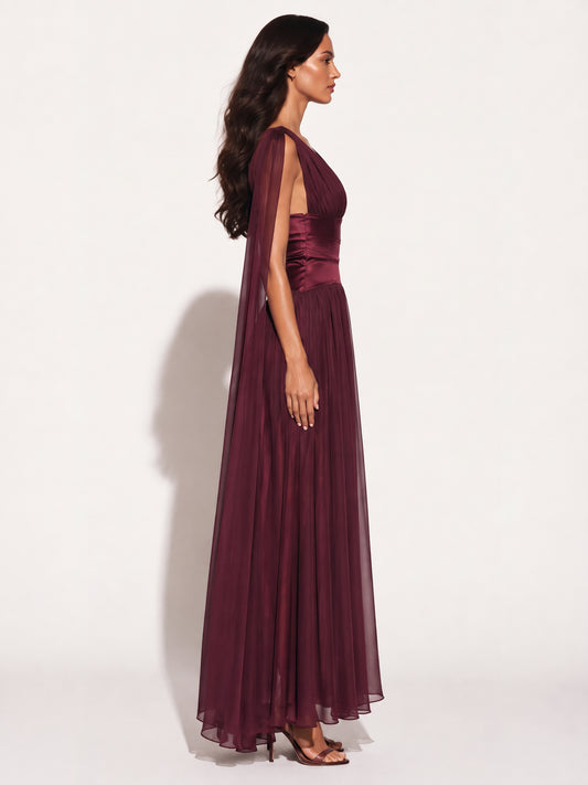 Addison V-Neck Corset Waist Maxi Dress