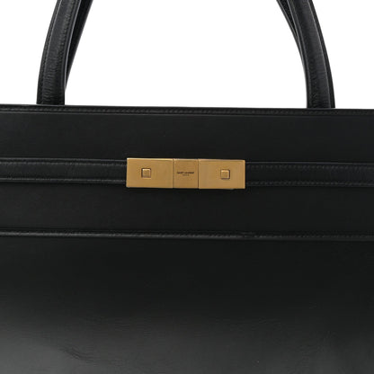Calfskin Medium Manhattan Shopper Tote Black