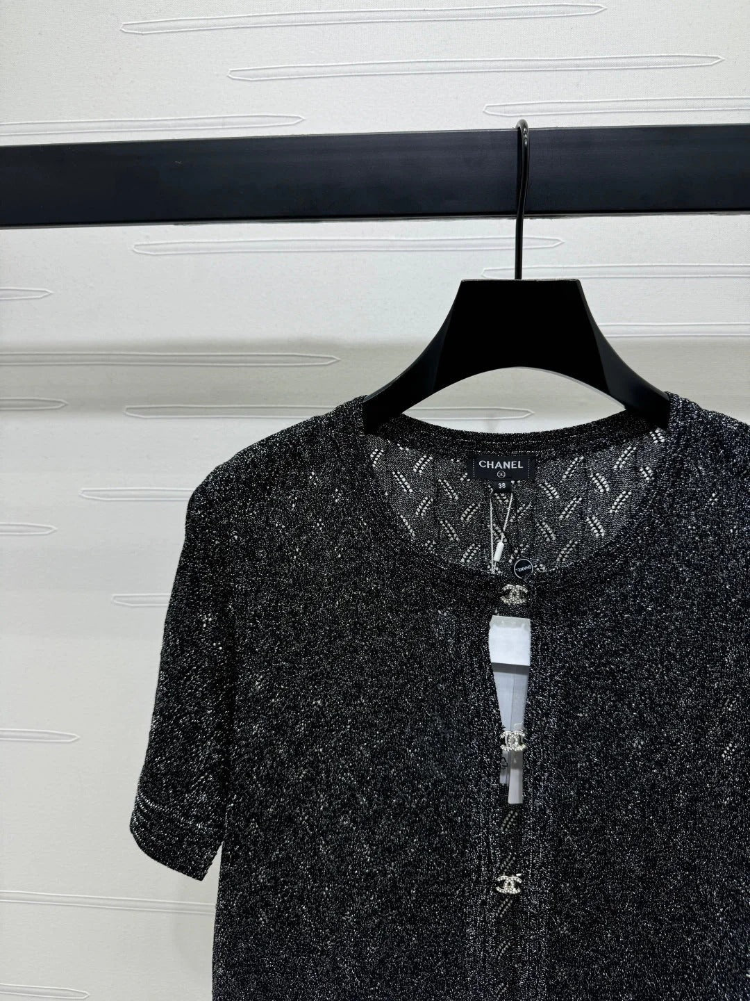 CHANEL SHORT-SLEEVE SEQUINNED KNIT CARDIGAN 269407