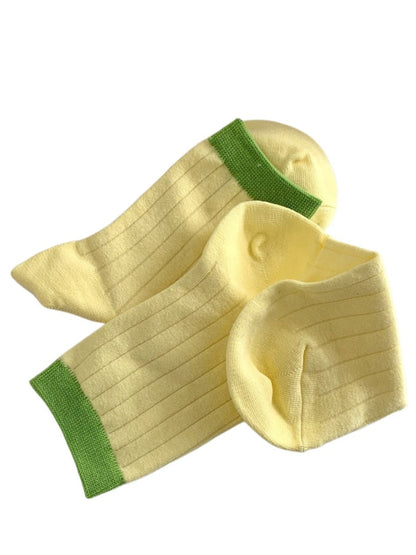 Rufia - Macaron-Colored Mid-Calf Socks - Sweet &amp; Simple
