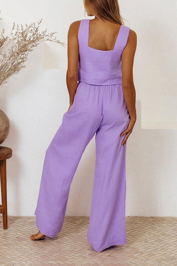 vest sleeveless trousers loose suit