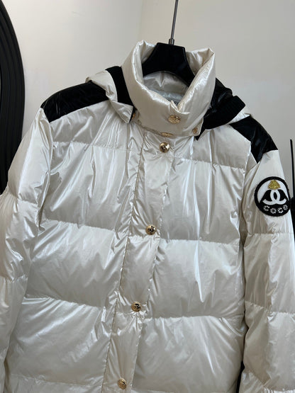 CHANEL SKI DOWN JACKET WHITE IN NYLON 841064