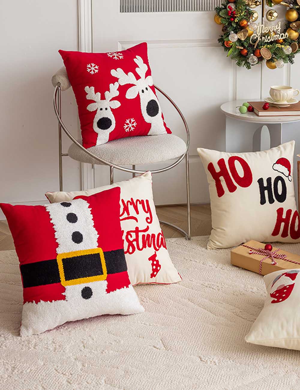 Cozy Square Christmas Decor Cushion Covers