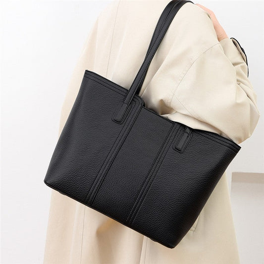 Single Shoulder PU Tote Bag Intellectual Casual Retro Fashion