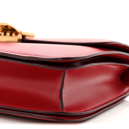 Box Calfskin Medium Classic Box Flap Bag Red