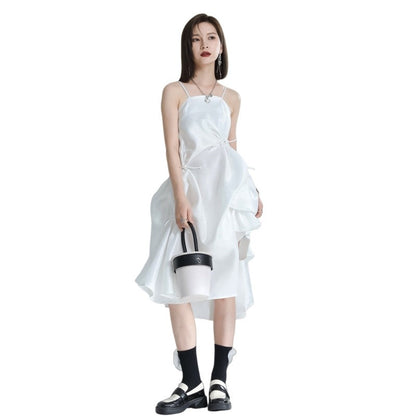 Pleated Irregular Dress