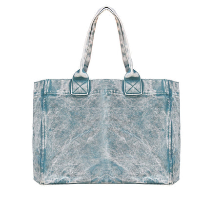 Washed Make Old Demin Shoulder Bags
