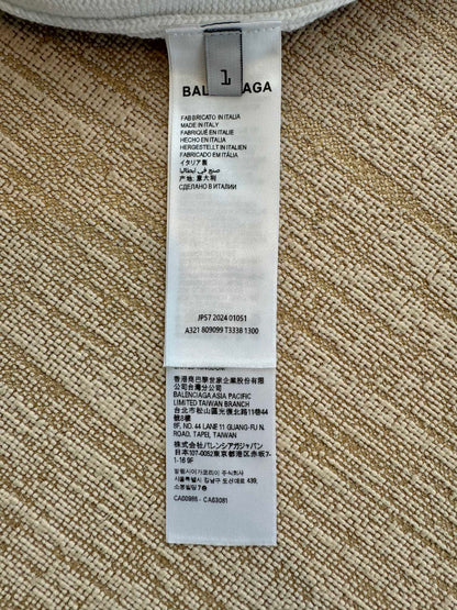 Balenciaga 25 Ripped knit sweater White Wool 0019