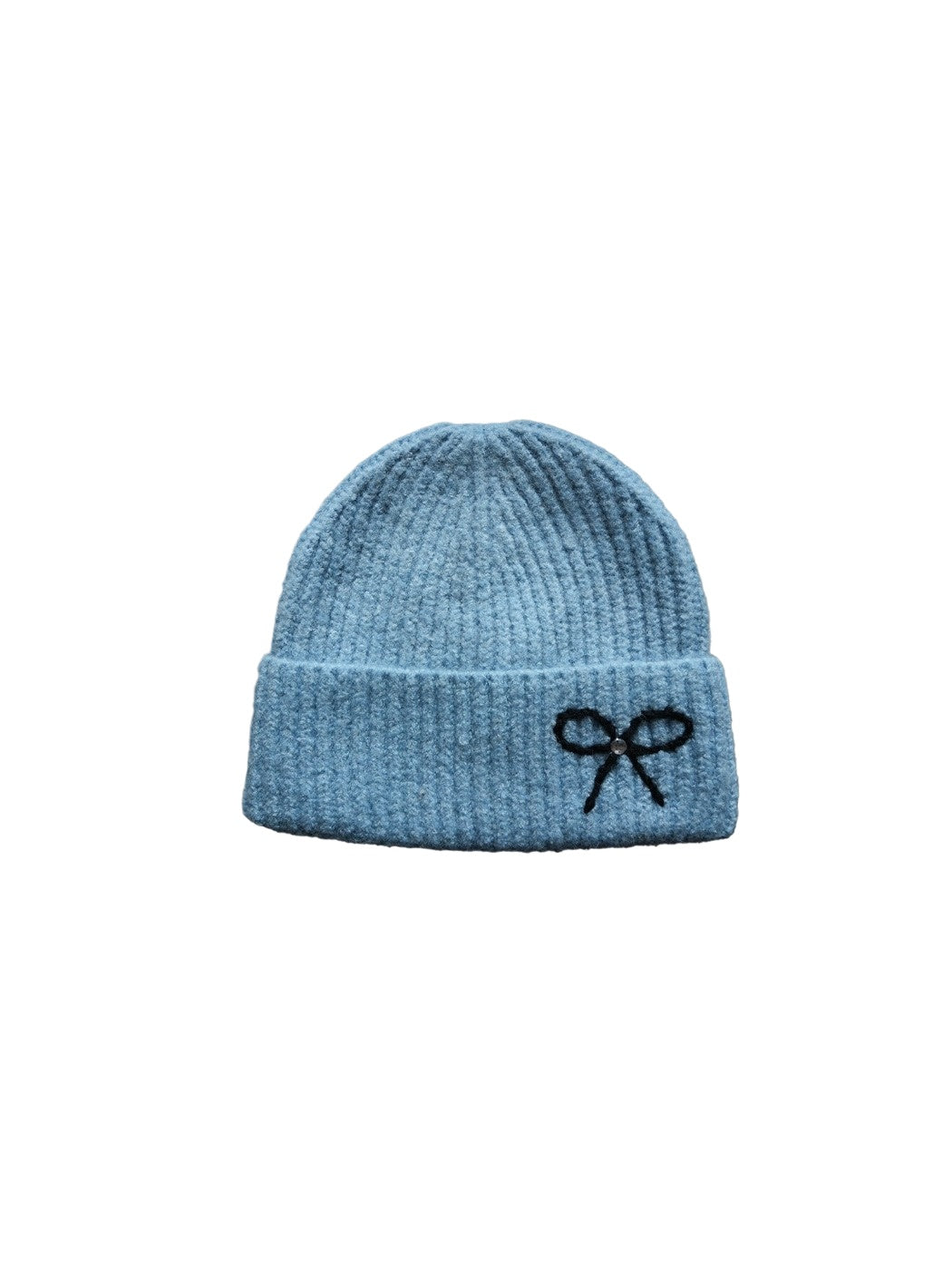 Haila - Knitted Beanie with Butterfly Embroidery