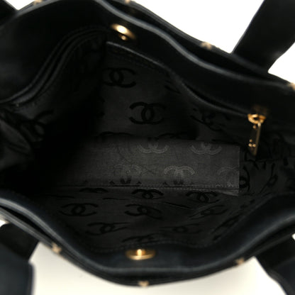 Calfskin Wild Stitch Tote Black