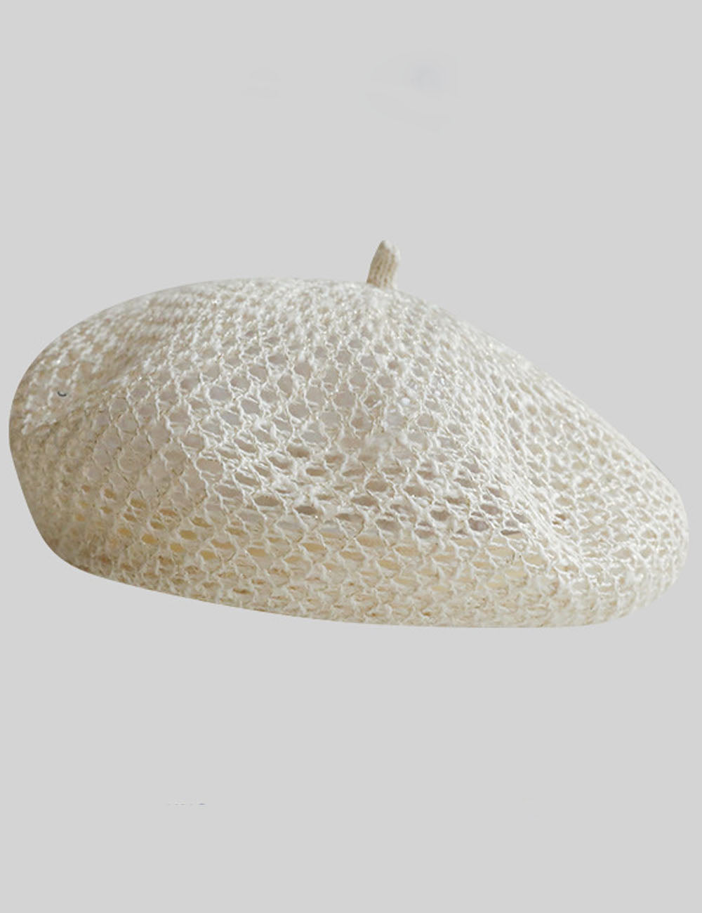 Elegant Solid Color Hollow Out Beret Hat
