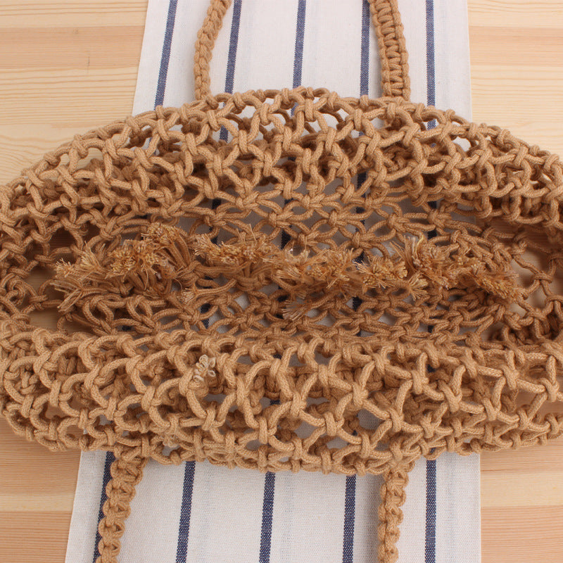 Crochet Market Bag Beach Vacation Net Bag