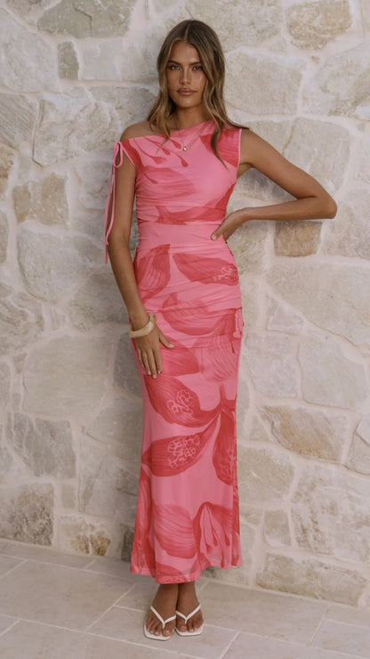 Seona Maxi Dress - Pink Floral
