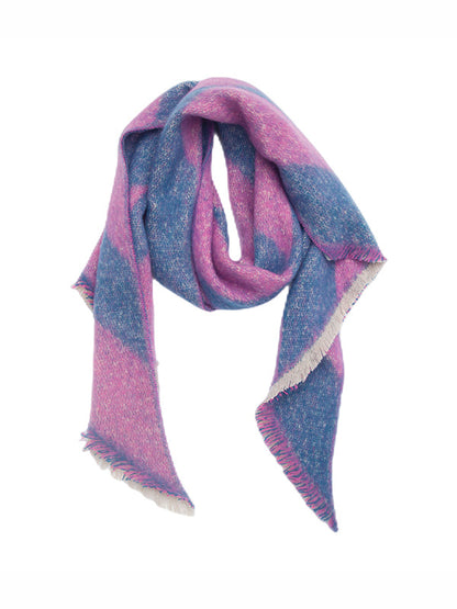 Fringed Keep Warm Plaid Shawl&Scarf
