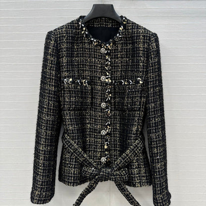 CC 25 Tweed Jacket Black Wool Polyamide