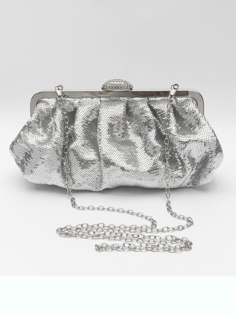 Ivana Fish-Scale Sequin Evening Bag