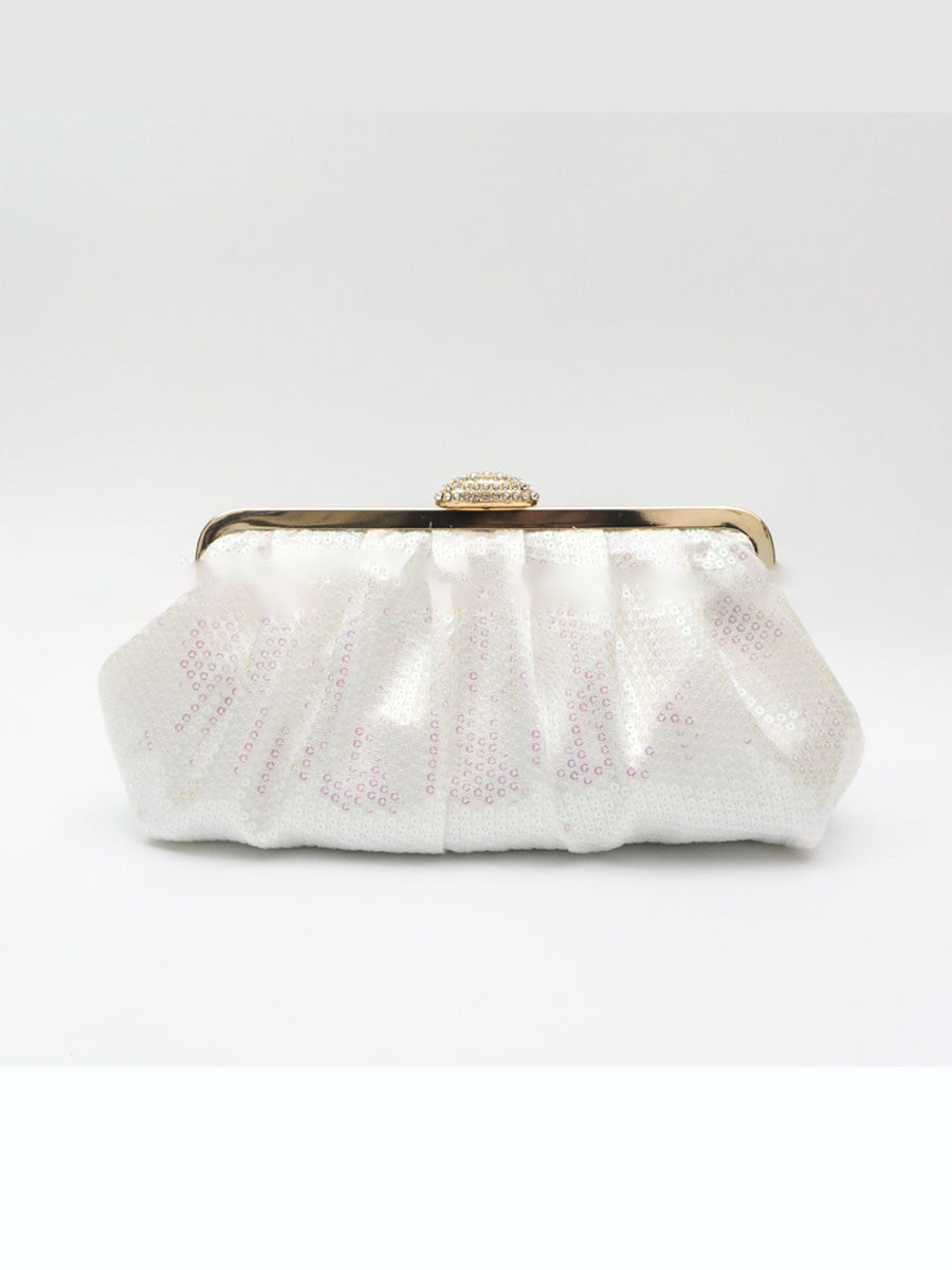Ivana Fish-Scale Sequin Evening Bag