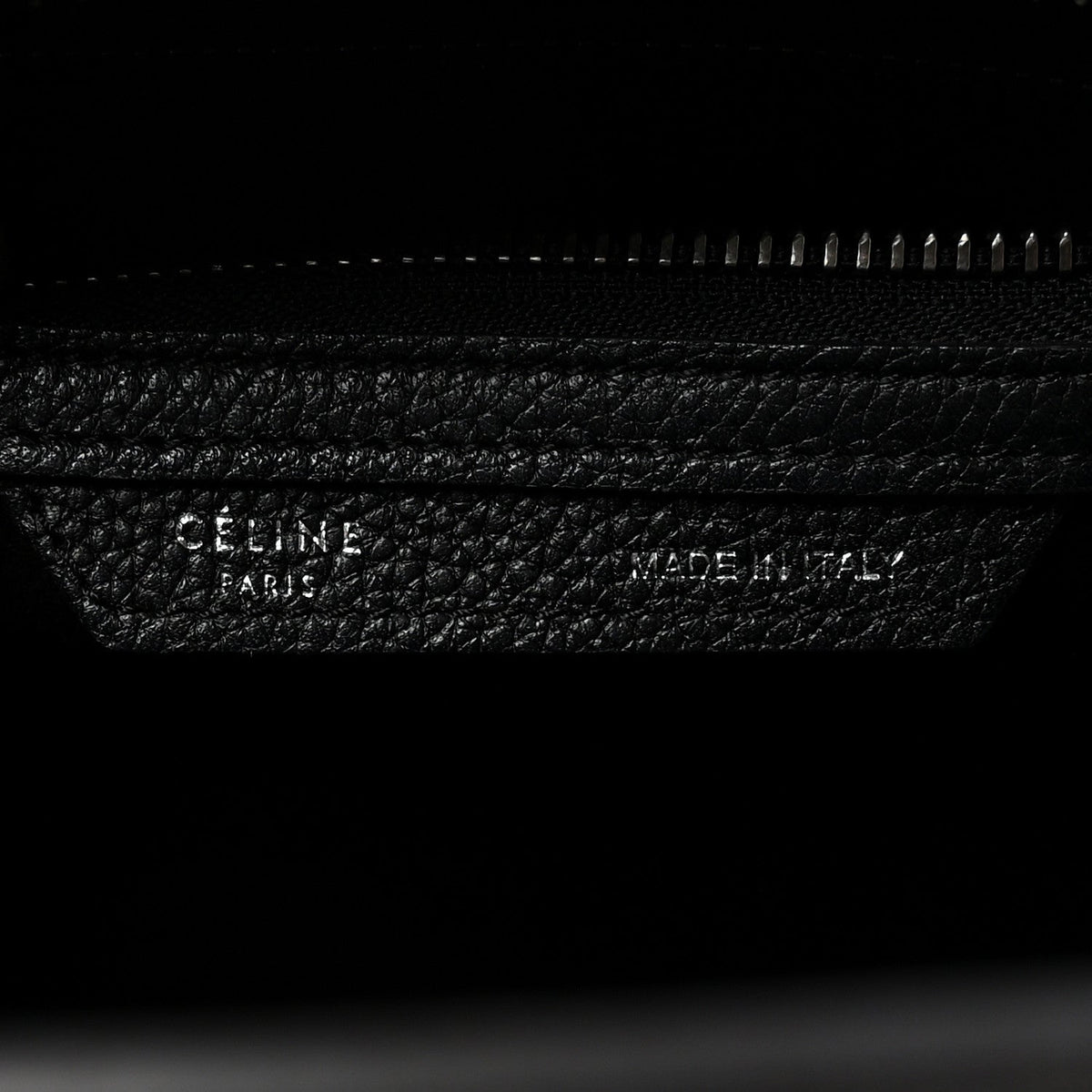 Drummed Calfskin Micro Luggage Black