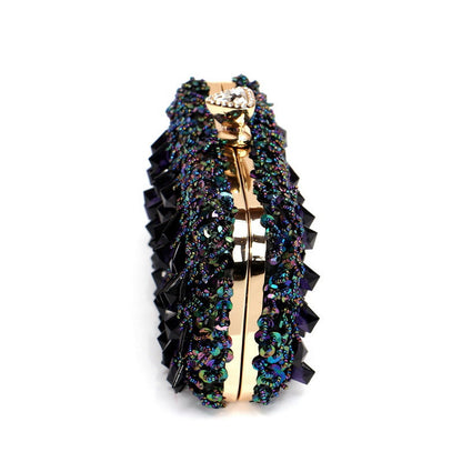 Sequined Silk Banquet Handbag