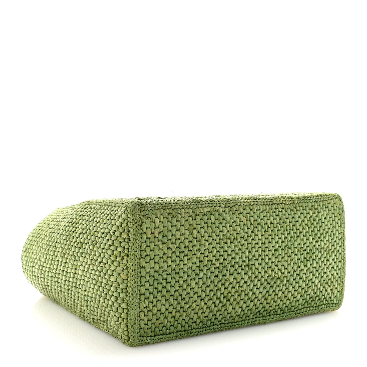 X PAULA'S IBIZA Raffia Font Tote Green