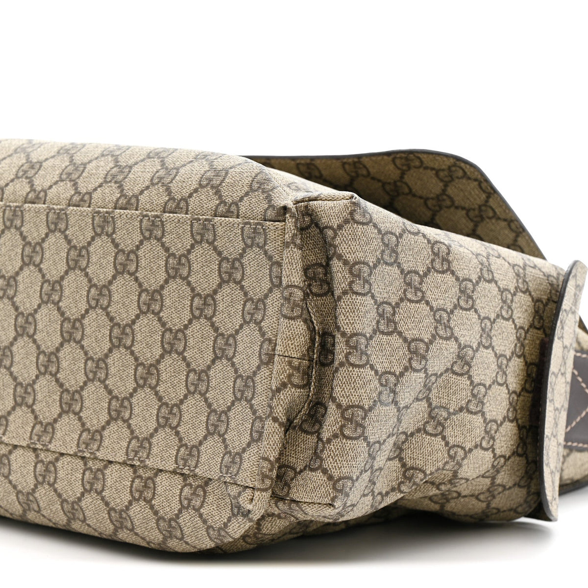 GG Plus Monogram Messenger Diaper Bag Dark Brown