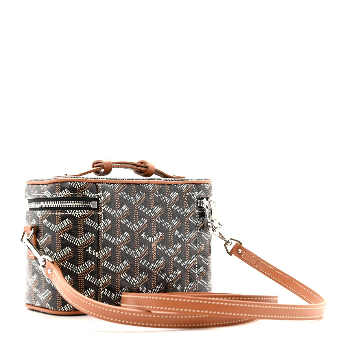 Goyardine Muse Mini Vanity Case Black Gold