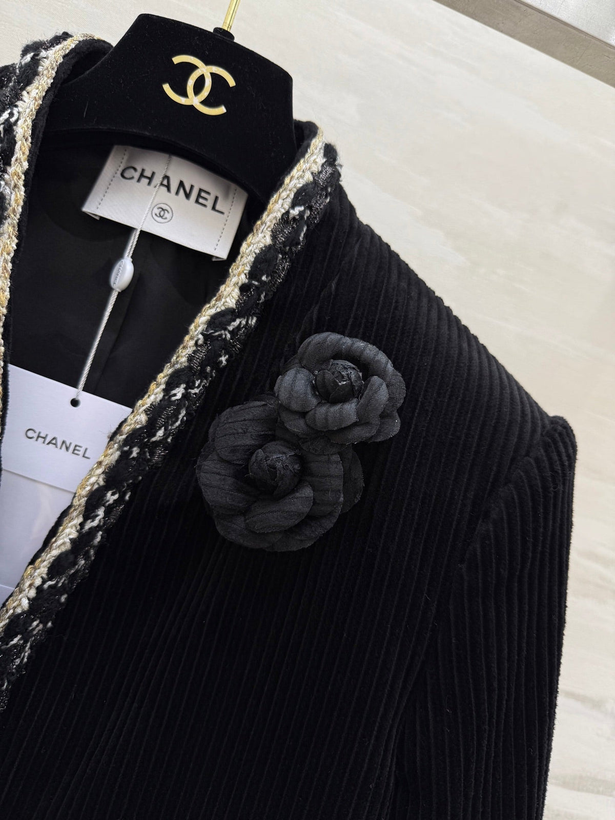 CC FW 25/26 Corduroy Jacket Black White Tweed 343352