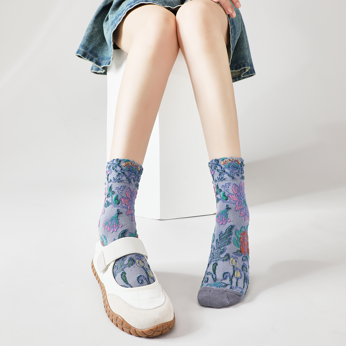 Rufia - 3D Flower Bohemian Women's Socks