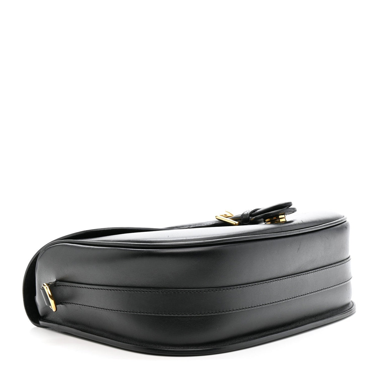 Box Calfskin Large Bobby Flap Black