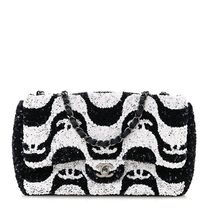 Sequin Medium Flap Blue Blue White