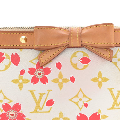 Monogram Cherry Blossom Pochette Accessories Red